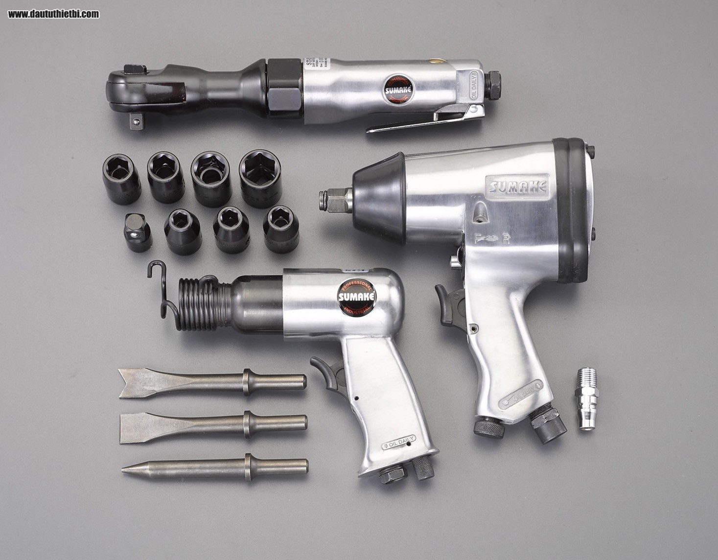 Bộ súng khí ESCO EA155D-3 -> EA155D-3A Air Tool Set with 3 Models