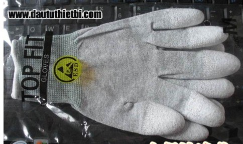 Găng tay sợi Carbon phủ nhựa PU lòng bàn tay 